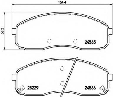 Гальмівні колодки дискові P30 058 BREMBO P30058 (фото 1)