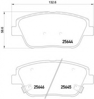 Гальмівні колодки дискові P30 066 BREMBO P30066 (фото 1)