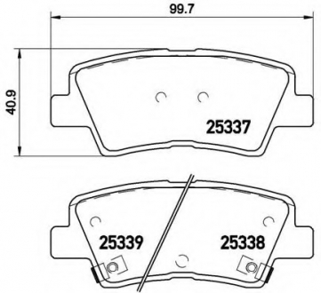 Тормозные колодки дисковые BREMBO P30067 (фото 1)