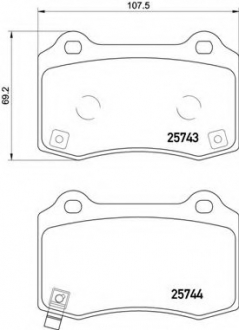 Гальмівні колодки дискові P30 074 BREMBO P30074 (фото 1)