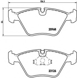 Тормозные колодки дисковые BREMBO P36007 (фото 1)