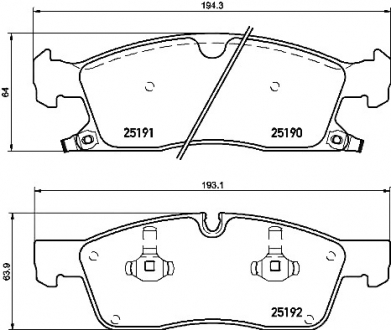 Тормозные колодки дисковые BREMBO P37015 (фото 1)