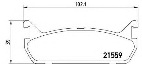 Гальмівні колодки, дискове гальмо (набір) BREMBO P49015 (фото 1)