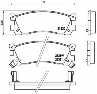 Гальмівні колодки дискові P49 025 BREMBO P49025 (фото 1)