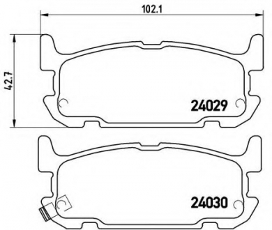 Тормозные колодки дисковые BREMBO P49031 (фото 1)