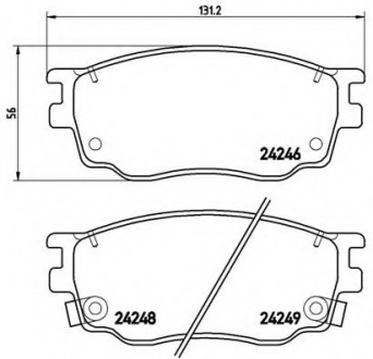 Тормозные колодки дисковые BREMBO P49033 (фото 1)