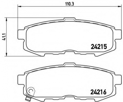 Тормозные колодки дисковые BREMBO P49042 (фото 1)