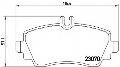 Тормозные колодки дисковые BREMBO P50035 (фото 1)