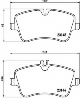 Тормозные колодки дисковые BREMBO P50046 (фото 1)