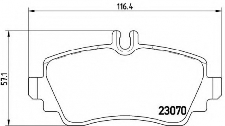 Тормозные колодки дисковые BREMBO P50047 (фото 1)