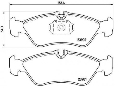 Тормозные колодки дисковые BREMBO P50082 (фото 1)