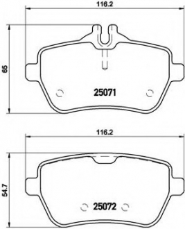 Тормозные колодки дисковые BREMBO P50103 (фото 1)