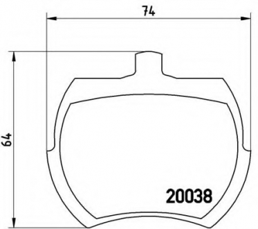 Тормозные колодки дисковые BREMBO P52002 (фото 1)