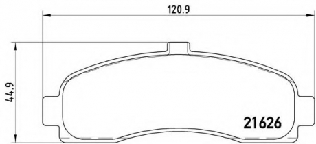 Тормозные колодки дисковые BREMBO P56031 (фото 1)