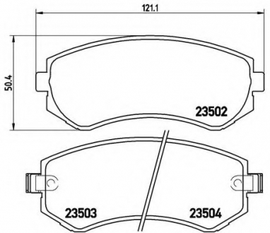 Тормозные колодки дисковые BREMBO P56039 (фото 1)