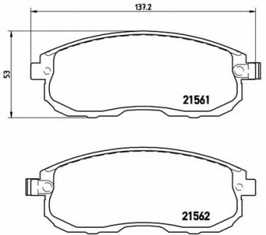 Тормозные колодки дисковые BREMBO P56065 (фото 1)