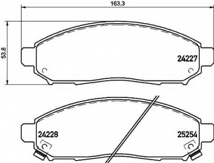 Тормозные колодки дисковые BREMBO P56096 (фото 1)