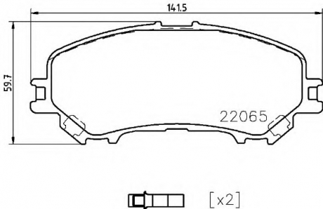 Тормозные колодки дисковые BREMBO P56099 (фото 1)