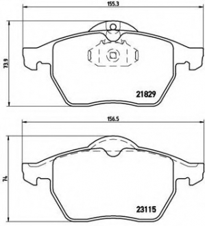 Тормозные колодки дисковые BREMBO P59022 (фото 1)