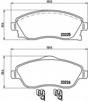 Гальмівні колодки дискові P59 036 BREMBO P59036 (фото 1)