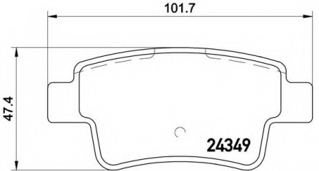 Гальмівні колодки, дискове гальмо (набір) BREMBO P59057 (фото 1)