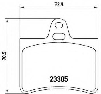 Тормозные колодки дисковые BREMBO P61073 (фото 1)