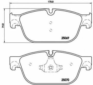 Тормозные колодки дисковые BREMBO P61115 (фото 1)