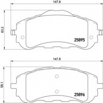 Тормозные колодки дисковые BREMBO P61120 (фото 1)