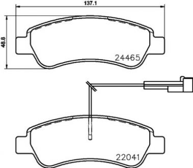 Тормозные колодки дисковые BREMBO P61125 (фото 1)