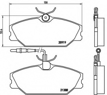 Тормозные колодки дисковые BREMBO P68014 (фото 1)