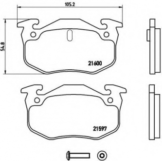 Тормозные колодки дисковые BREMBO P68018 (фото 1)