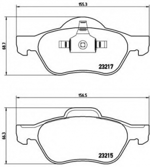 Тормозные колодки дисковые BREMBO P68029 (фото 1)