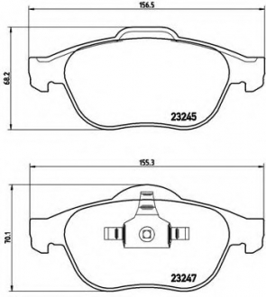 Тормозные колодки дисковые BREMBO P68040 (фото 1)