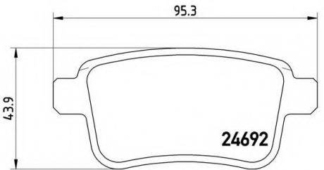 Тормозные колодки дисковые BREMBO P68043 (фото 1)