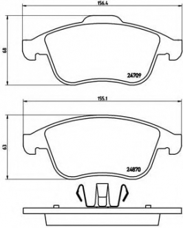 Гальмівні колодки дискові P68 045 BREMBO P68045 (фото 1)