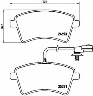 Гальмівні колодки дискові P68 058 BREMBO P68058 (фото 1)