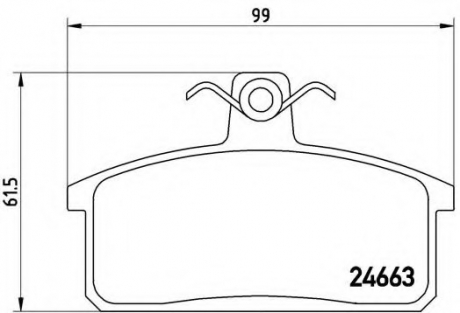 Тормозные колодки дисковые BREMBO P79007 (фото 1)