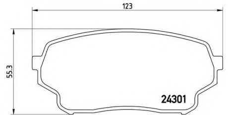 Тормозные колодки дисковые BREMBO P79019 (фото 1)