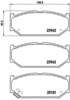 Тормозные колодки дисковые BREMBO P79023 (фото 1)