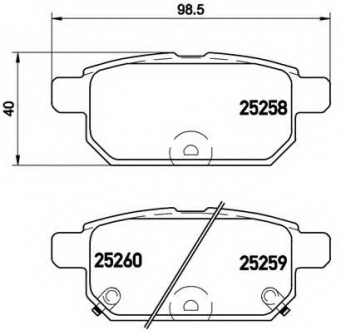 Гальмівні колодки дискові P79 029 BREMBO P79029 (фото 1)