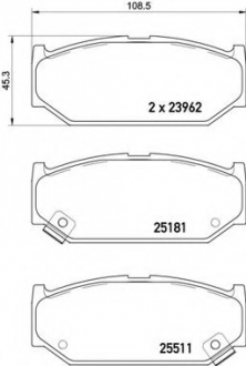 Тормозные колодки дисковые BREMBO P79031 (фото 1)