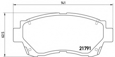 Тормозные колодки дисковые BREMBO P83027 (фото 1)