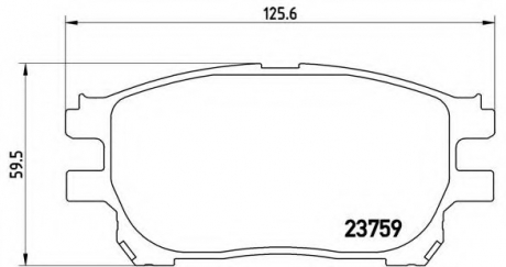 Гальмівні колодки, дискове гальмо (набір) BREMBO P83070 (фото 1)