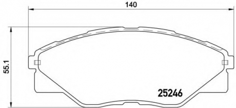 Тормозные колодки дисковые BREMBO P83137 (фото 1)