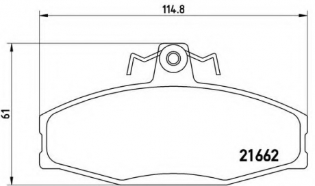 Тормозные колодки дисковые BREMBO P85022 (фото 1)