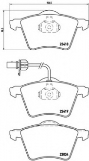 Гальмівні колодки дискові P85 062 BREMBO P85062 (фото 1)