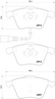 Гальмівні колодки дискові P85 129 BREMBO P85129 (фото 1)