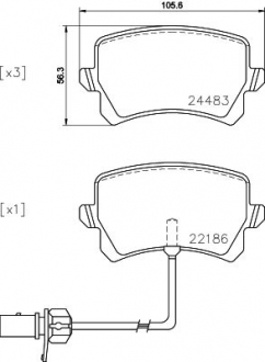 Тормозные колодки дисковые BREMBO P85142 (фото 1)