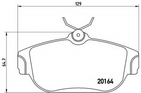 Гальмівні колодки, дискове гальмо (набір) BREMBO P86007 (фото 1)