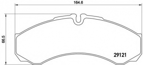 Тормозные колодки дисковые BREMBO PA6021 (фото 1)